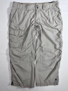 Columbia Gorpcore Cargo Capri Hiking Pants Khaki Quick Dry Size 8